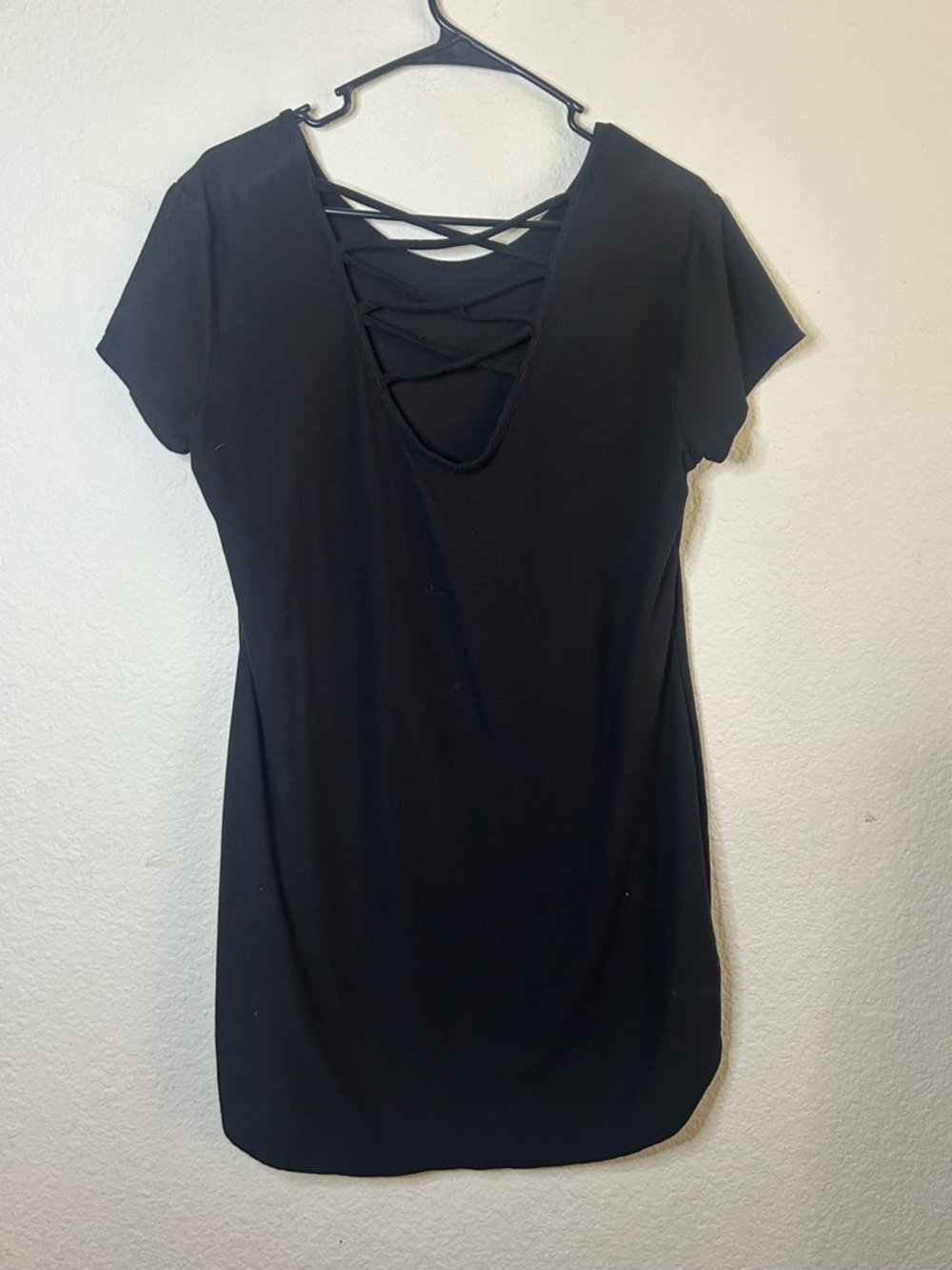 No Boundaries Black Dress Criss Cross Back Detail Plus Size XXL Goth Alternative
